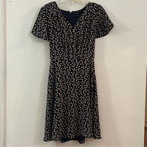 Ann Taylor | Dresses | Ann Taylor Black Pink Floral Back Tie Mini Dress |  Poshmark
